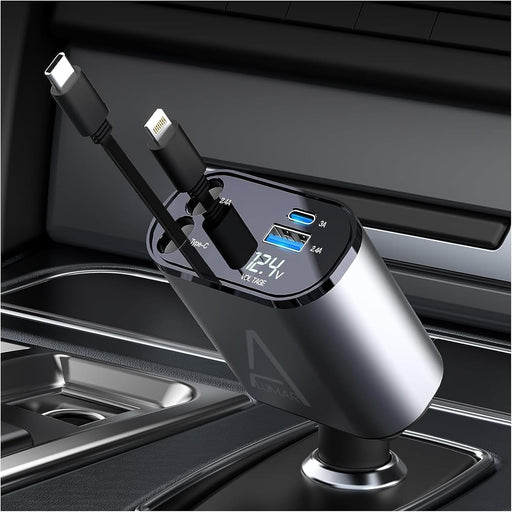 Fast Charging Ports with 80cm Retractable Cables