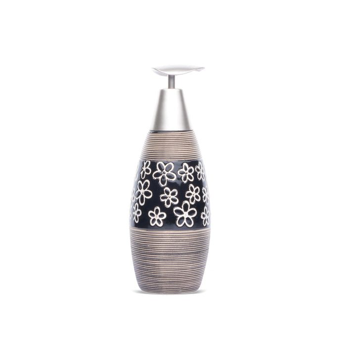 Floral Design Bathroom Set (Black)