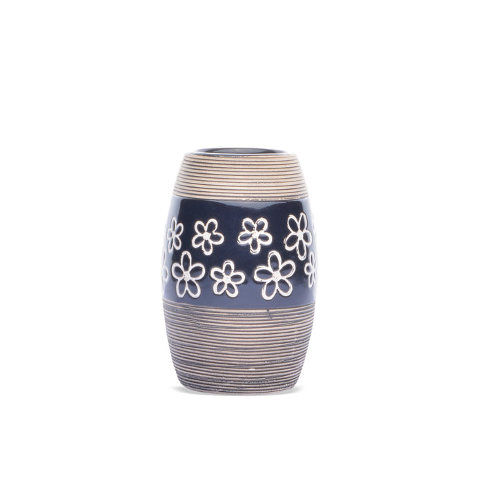 Floral Design Bathroom Set (Black)