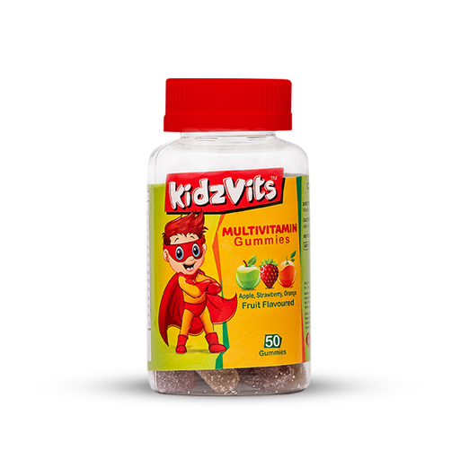 Kidzvits Multivitamin Gummies - Fruit Flavored Vitamin Jellies - 50 Gummies